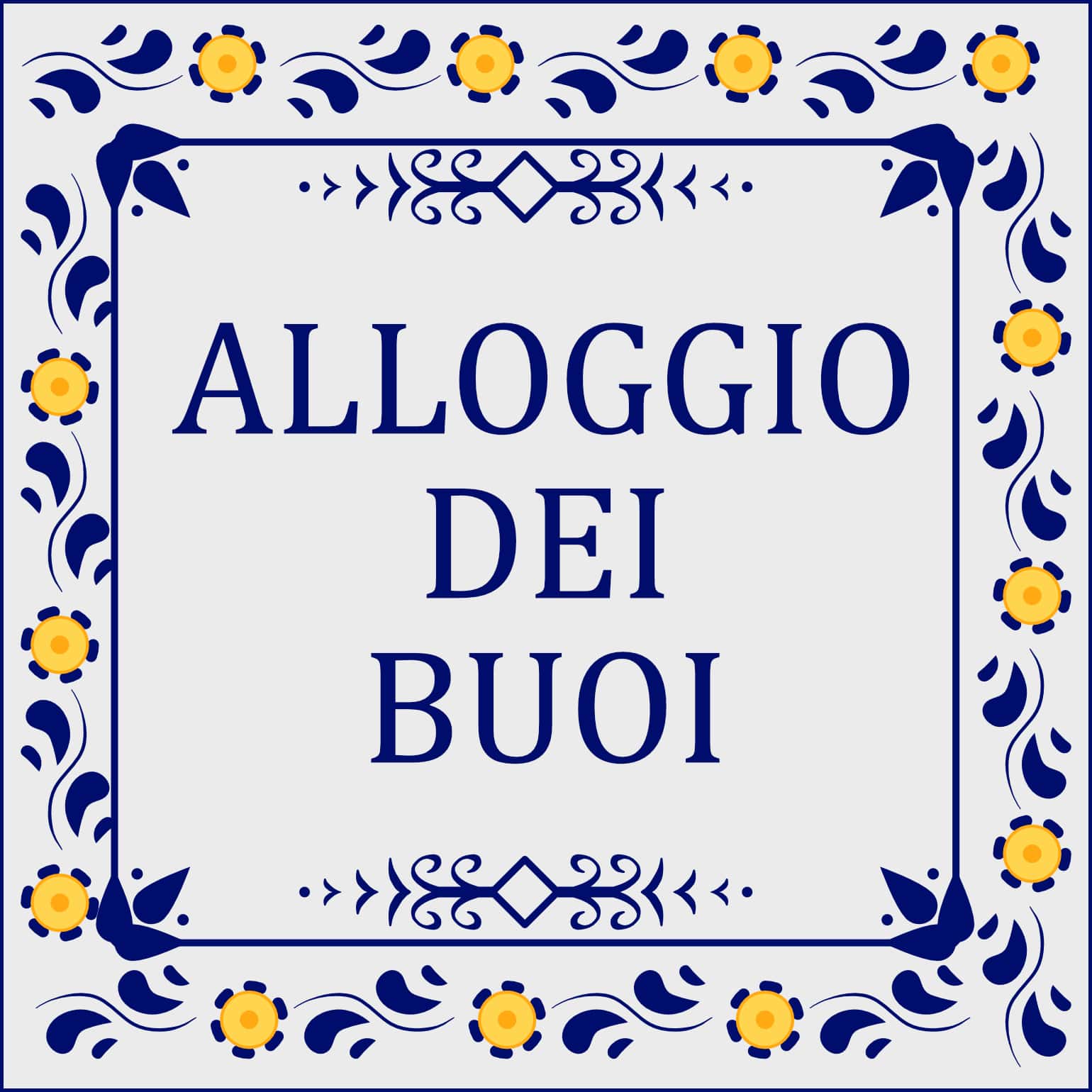 Targhetta alloggio dei buoi