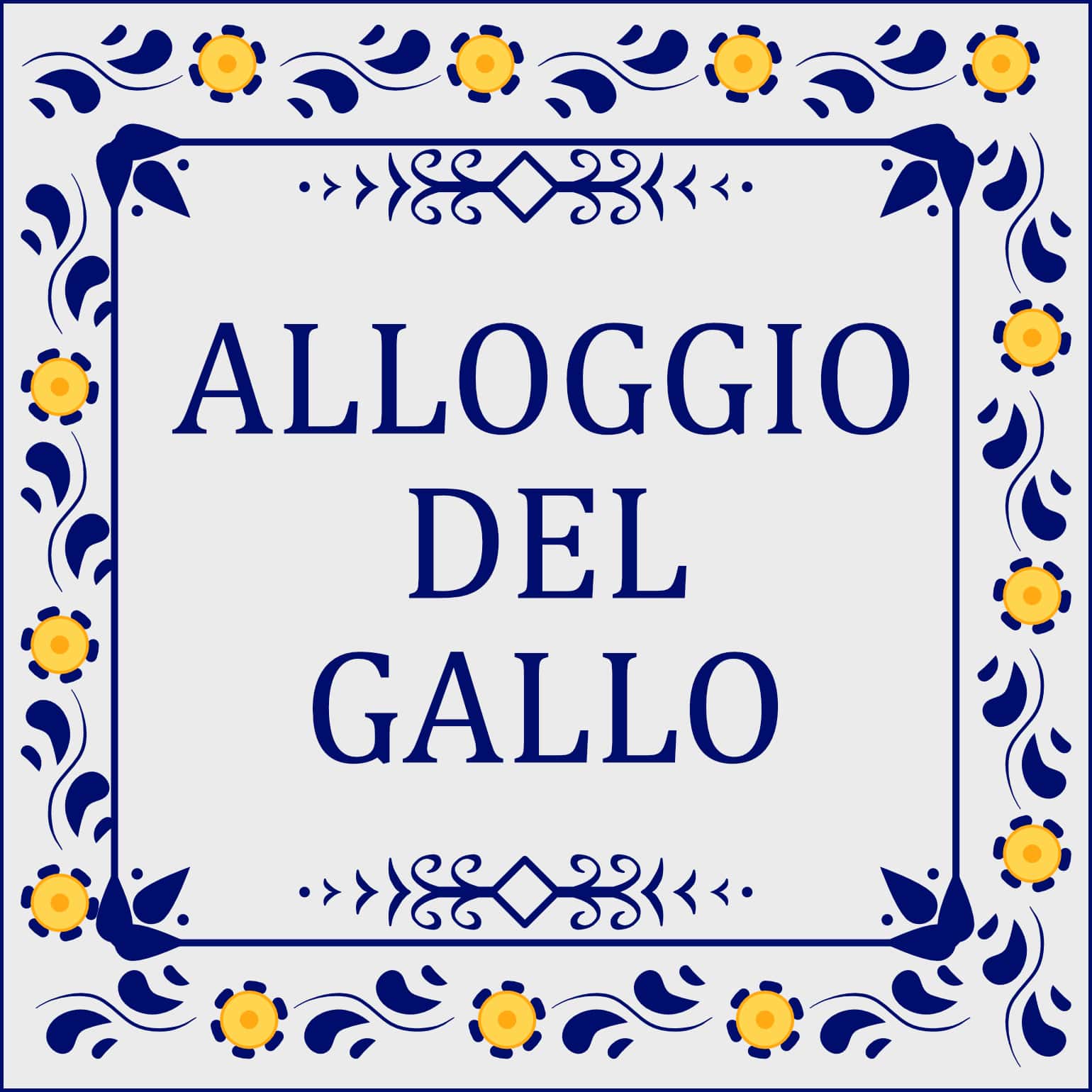 Targhetta alloggio del gallo