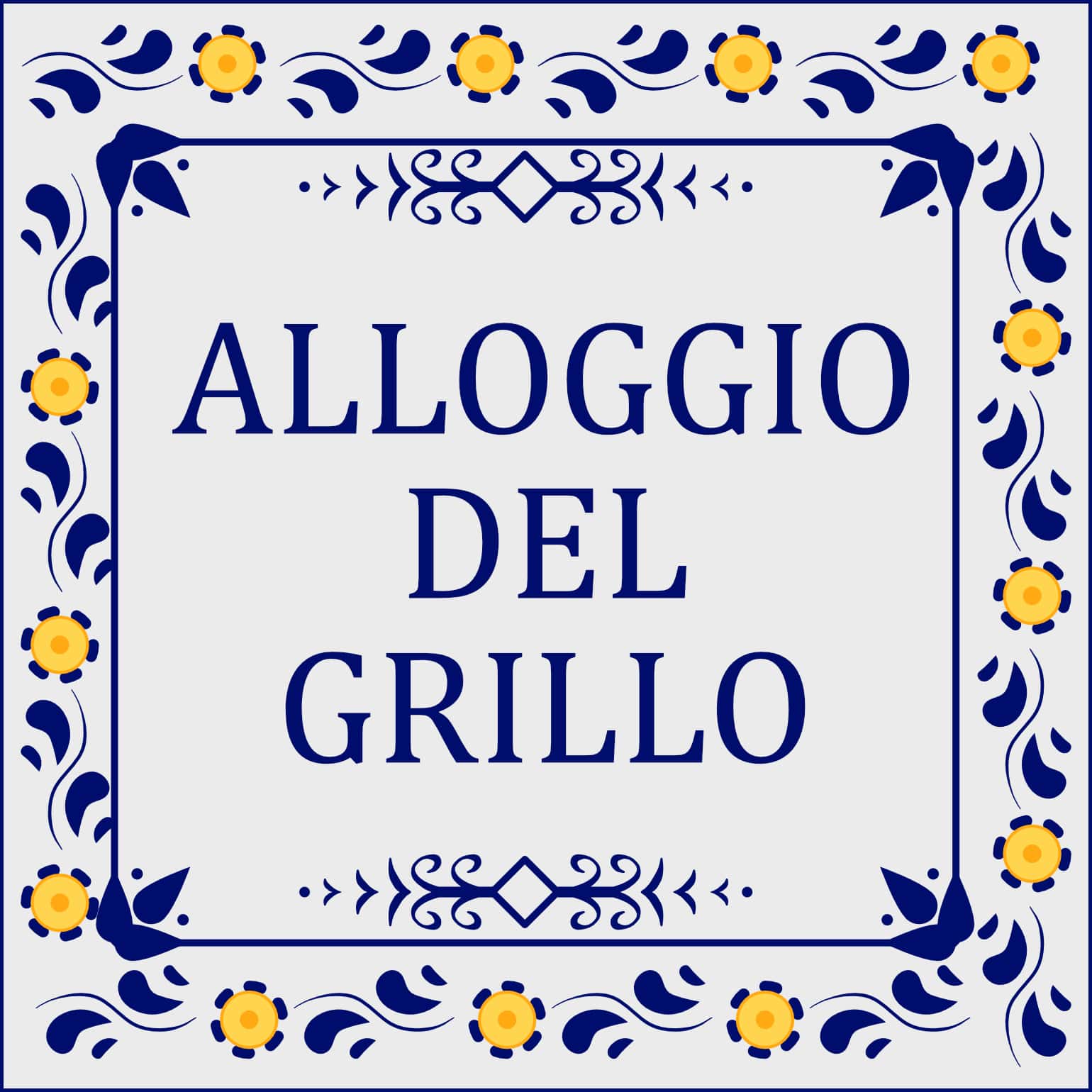 Targhetta alloggio del grillo