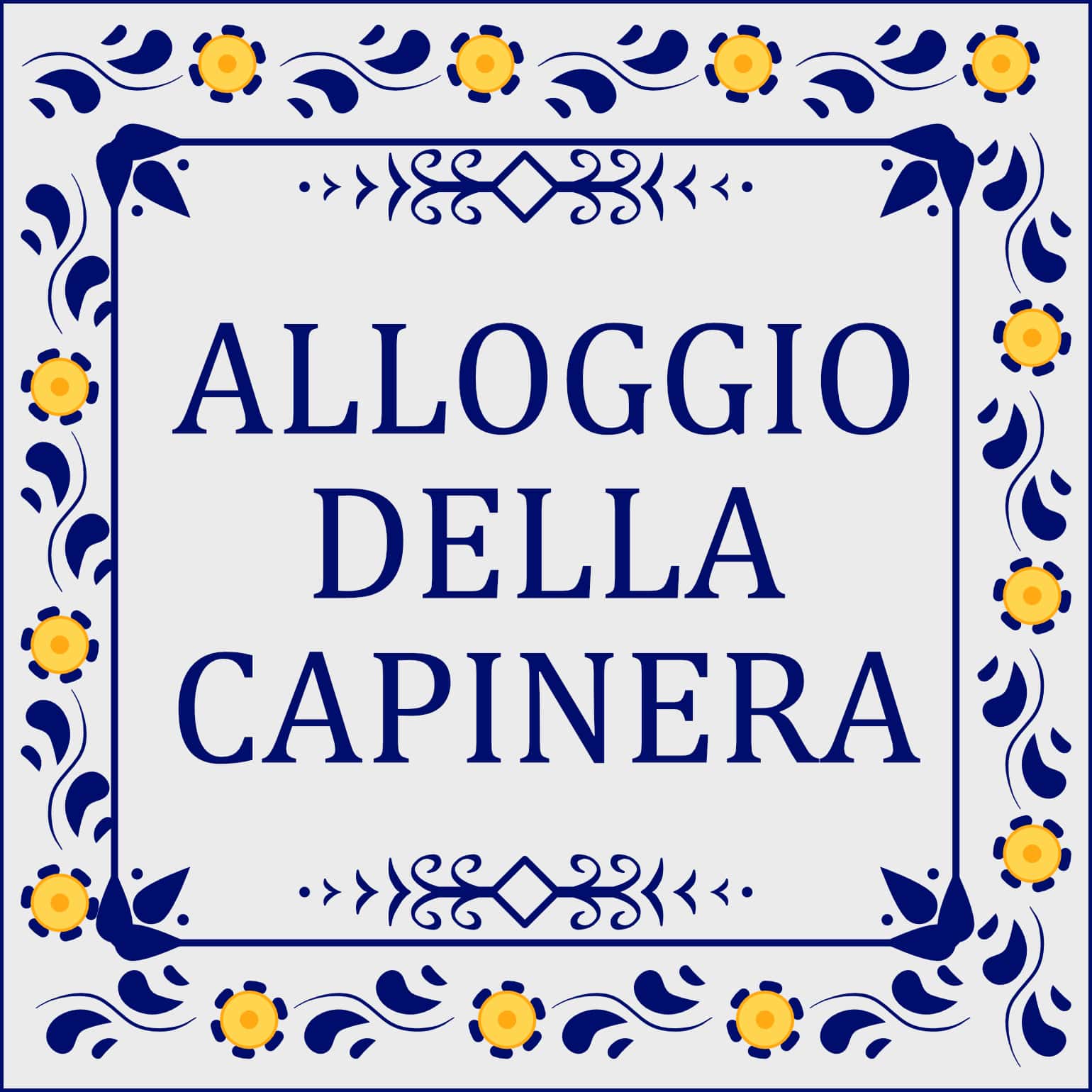 Targhetta alloggio della capinera