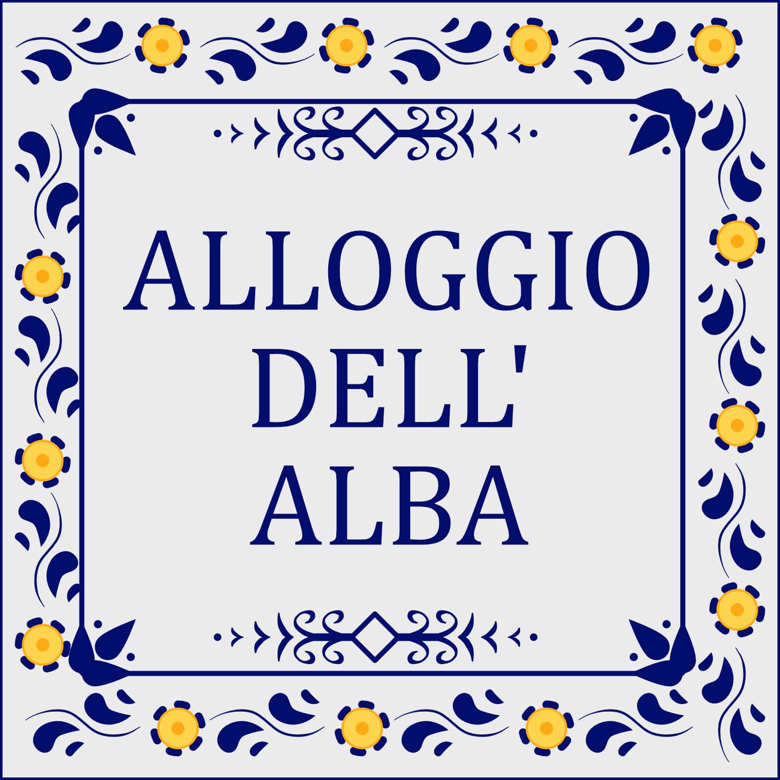 Targhetta alloggio dell'alba