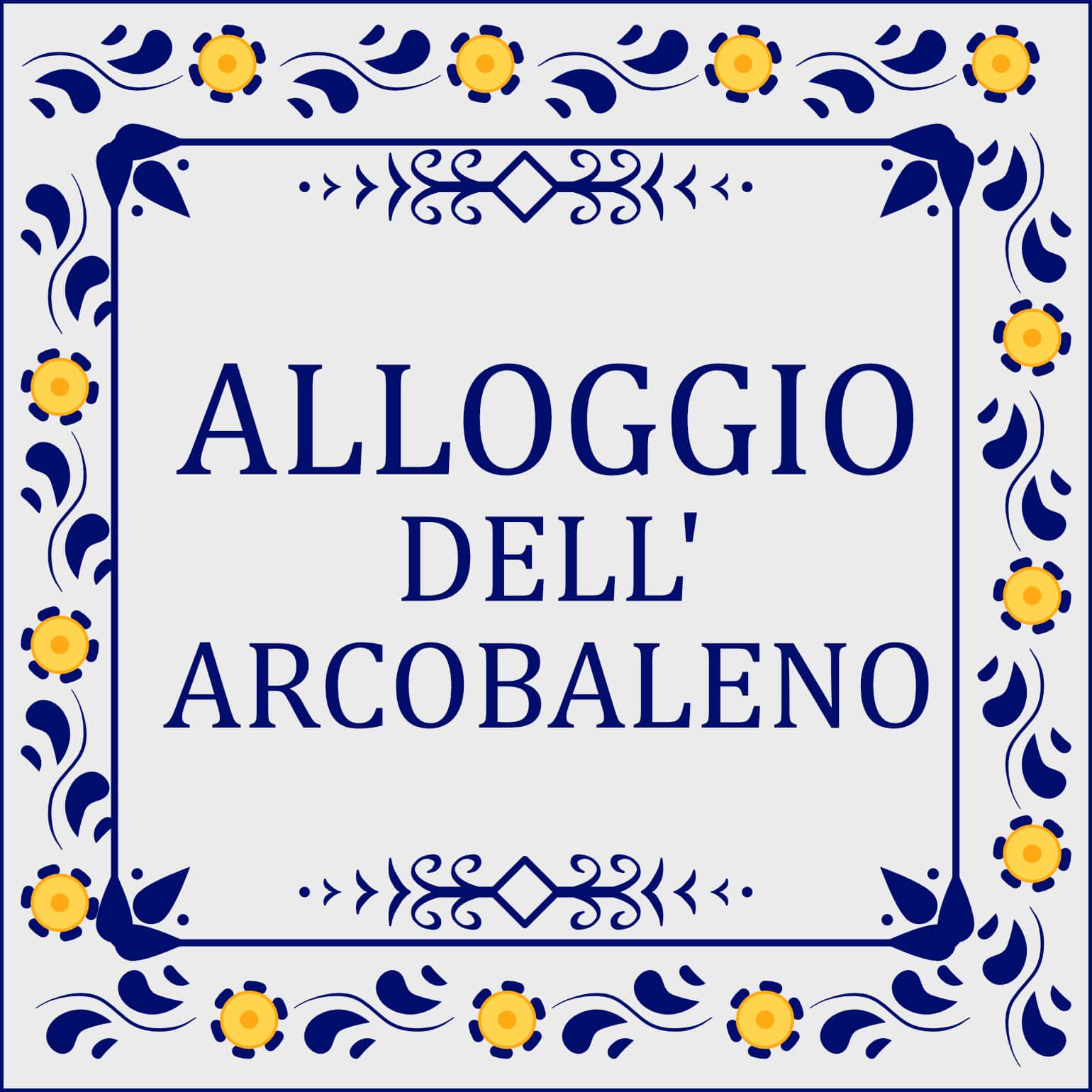 Targhetta alloggio dell'arcobaleno