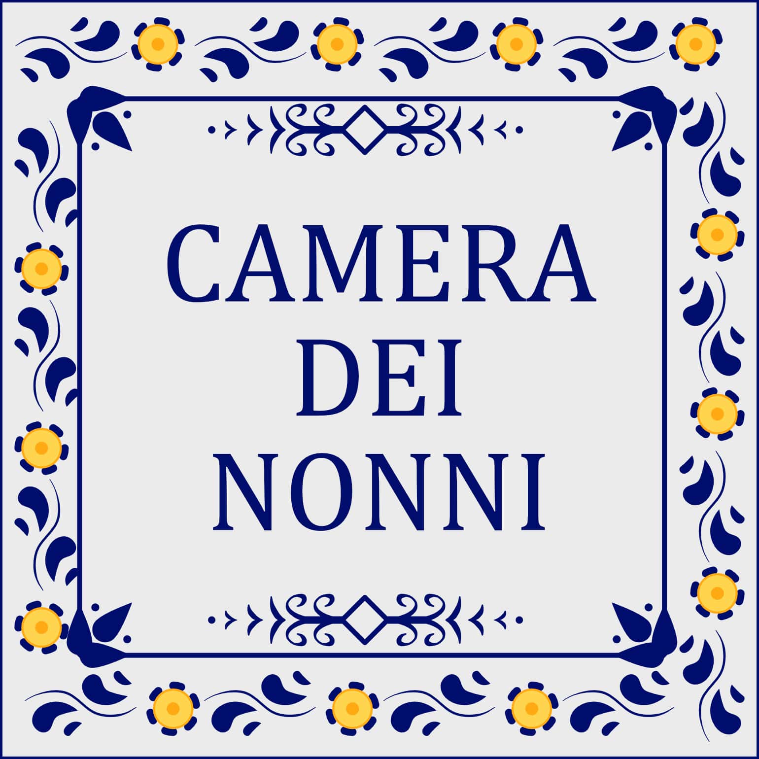Targhetta camera dei nonni