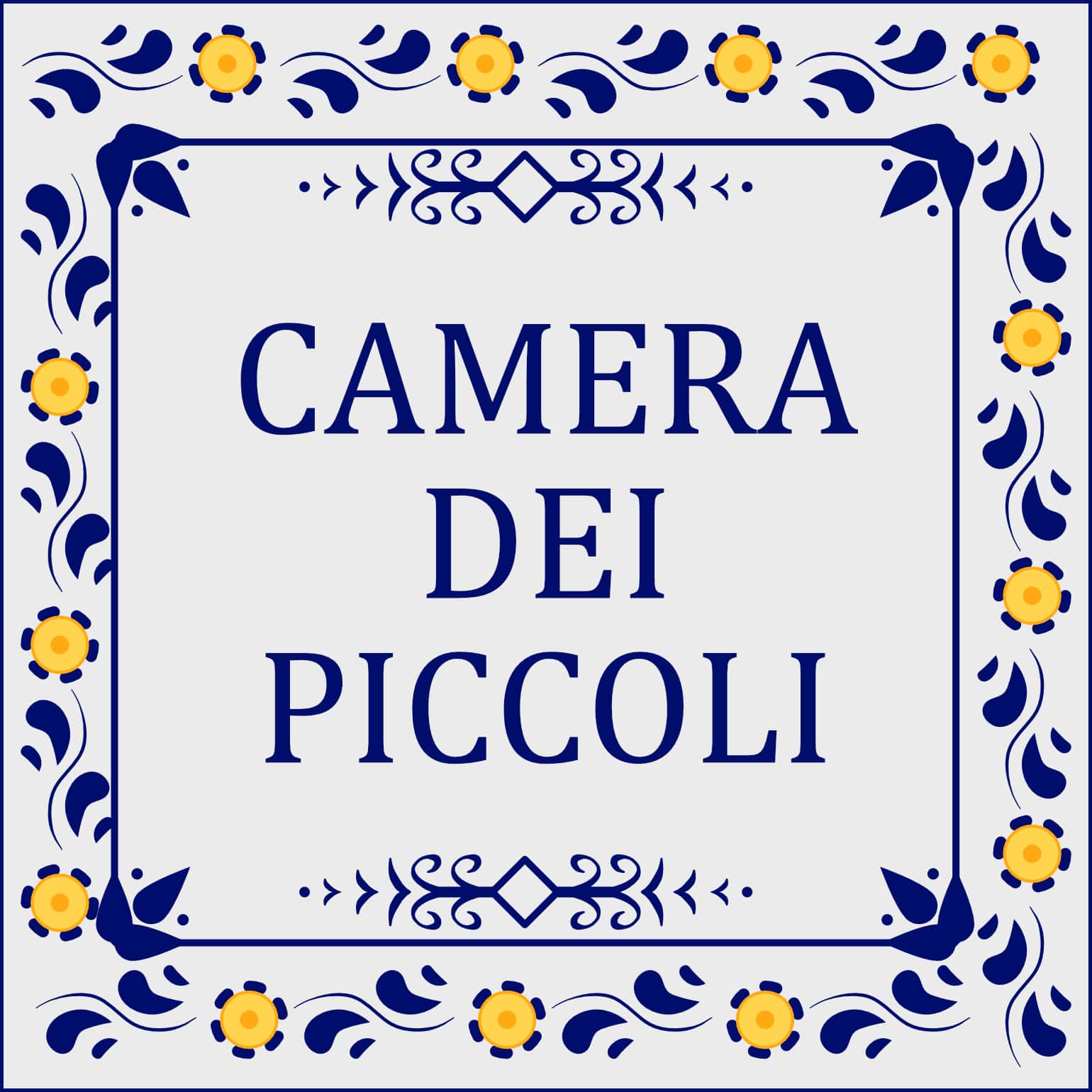 Targhetta camera dei piccoli