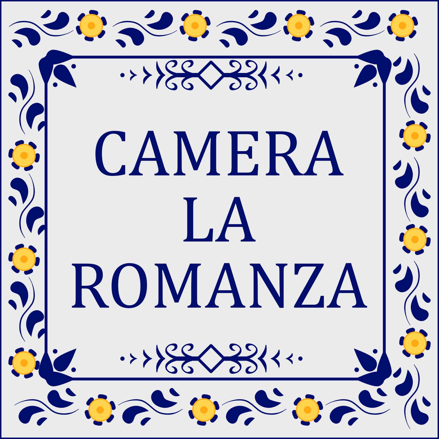 Targhetta camera la romanza